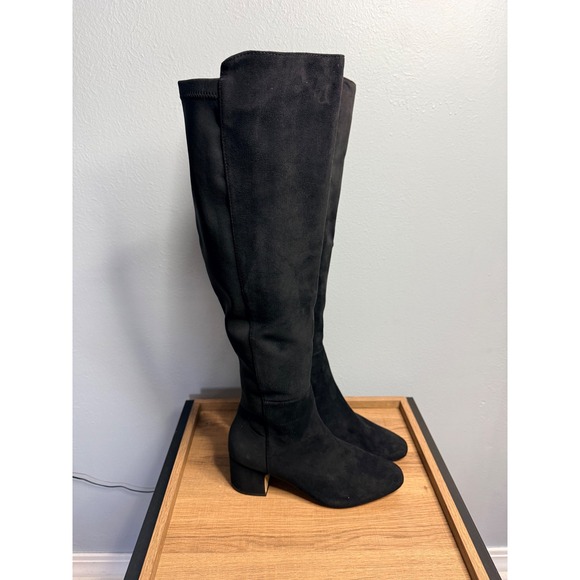 J.Crew Knee-high heeled boots Black 7.5 - Picture 3 of 8